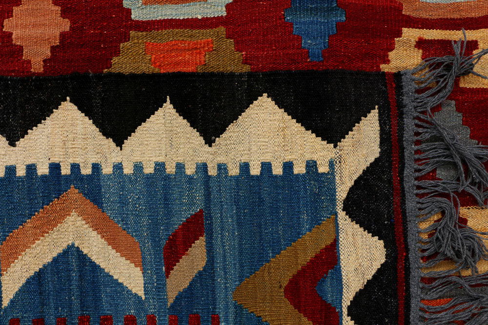 Firebrick Kilim 7' 1 x 10' 6 - No. 39550 - ALRUG Rug Store