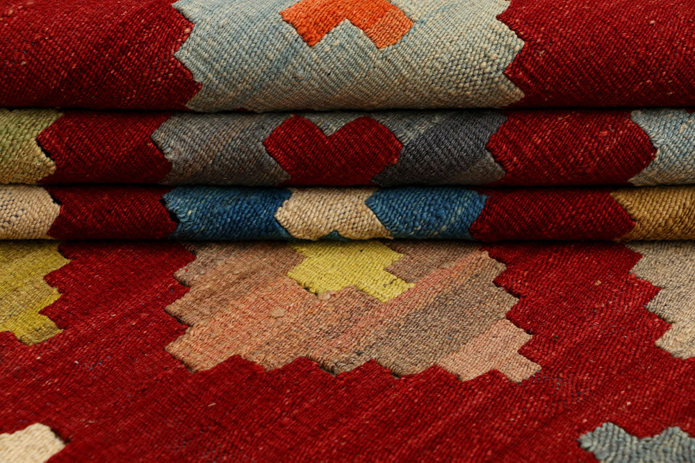 Dark Red Kilim 8' 2 x 10' 1 - No. 39551 - ALRUG Rug Store