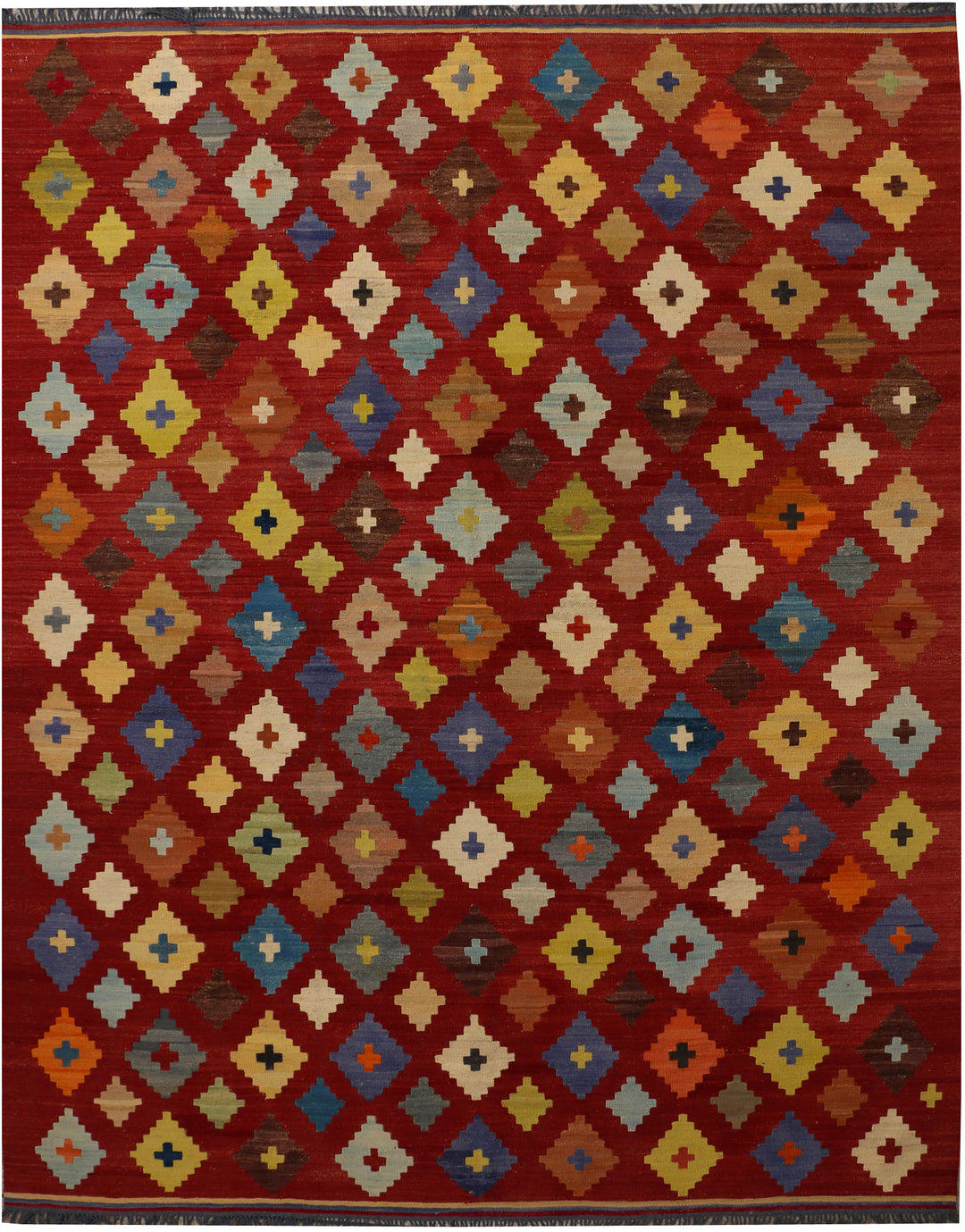 Dark Red Kilim 8' 2 x 10' 1 - No. 39551 - ALRUG Rug Store