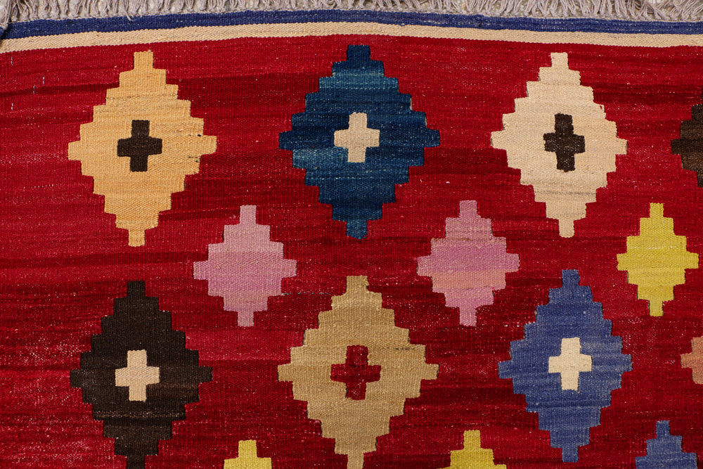 Maroon Kilim 6' 8 x 10' 2 - No. 39552 - ALRUG Rug Store