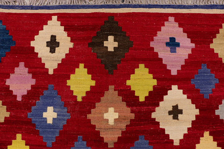 Maroon Kilim 6' 8 x 10' 2 - No. 39552 - ALRUG Rug Store