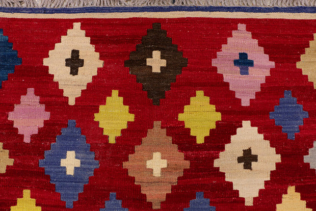 Maroon Kilim 6' 8 x 10' 2 - No. 39552 - ALRUG Rug Store