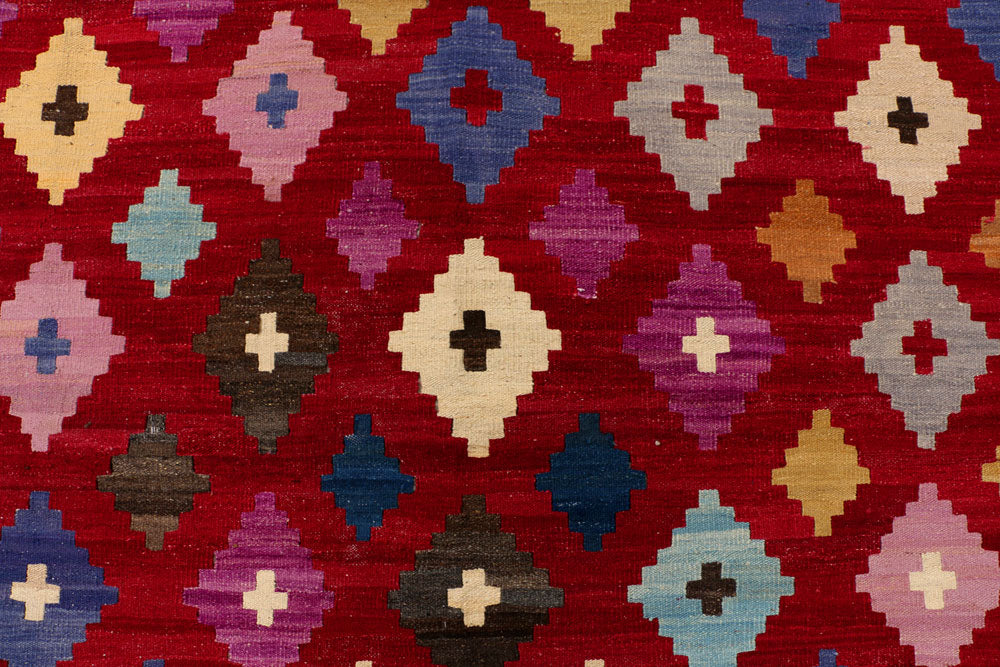 Maroon Kilim 6' 8 x 10' 2 - No. 39552 - ALRUG Rug Store