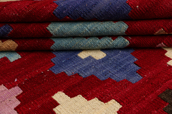 Maroon Kilim 6' 8 x 10' 2 - No. 39552 - ALRUG Rug Store