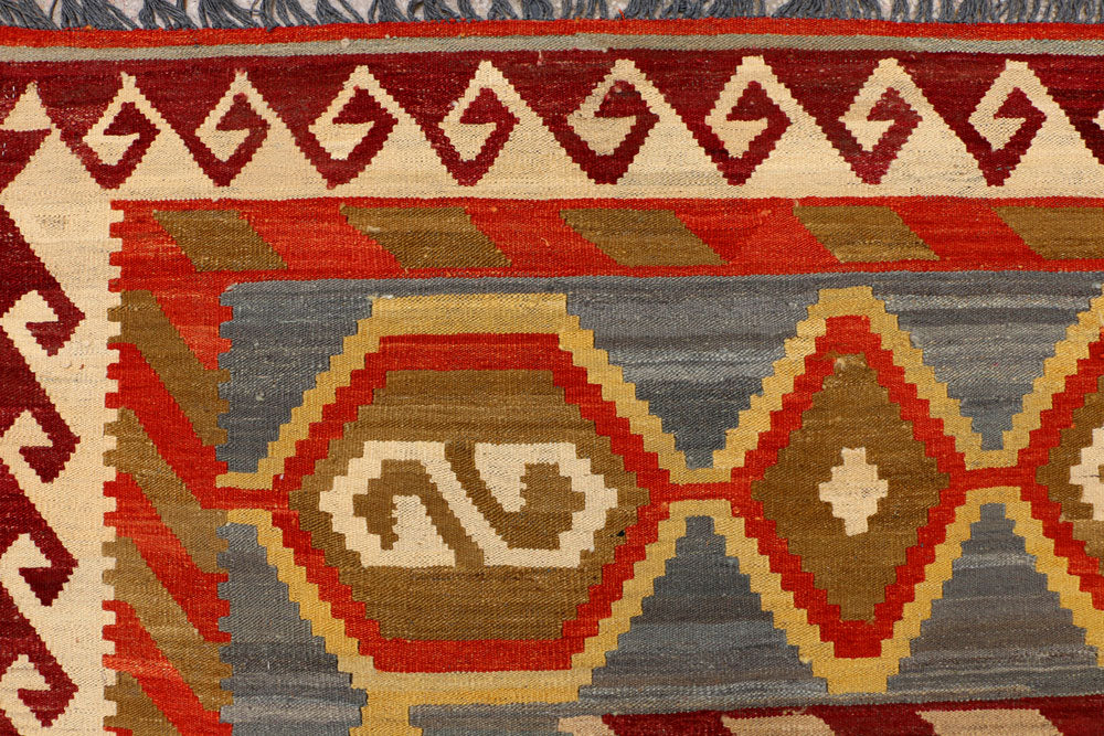 Multi Colored Kilim 6' 11 x 9' 9 - No. 39554 - ALRUG Rug Store