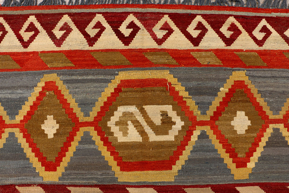 Multi Colored Kilim 6' 11 x 9' 9 - No. 39554 - ALRUG Rug Store