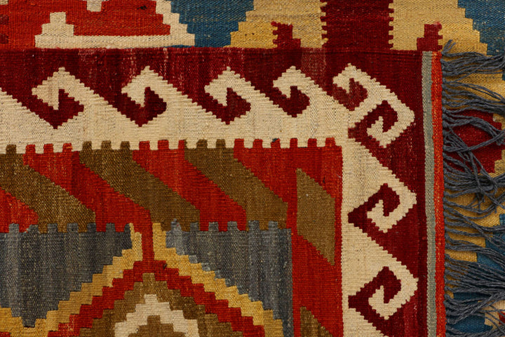 Multi Colored Kilim 6' 11 x 9' 9 - No. 39554 - ALRUG Rug Store
