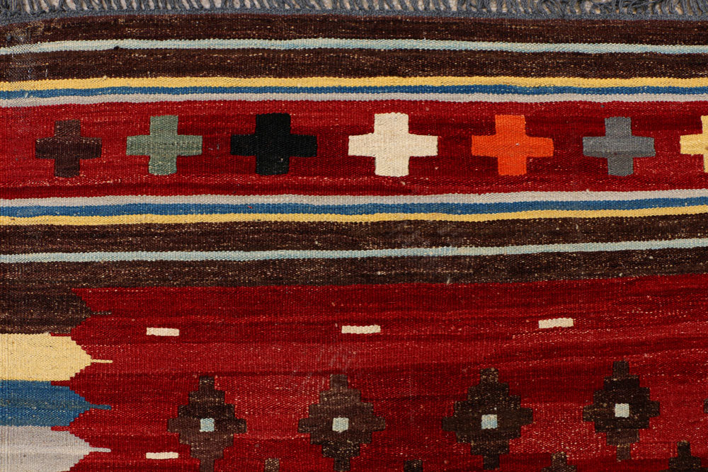 Firebrick Kilim 6' 10 x 10' - No. 39555 - ALRUG Rug Store
