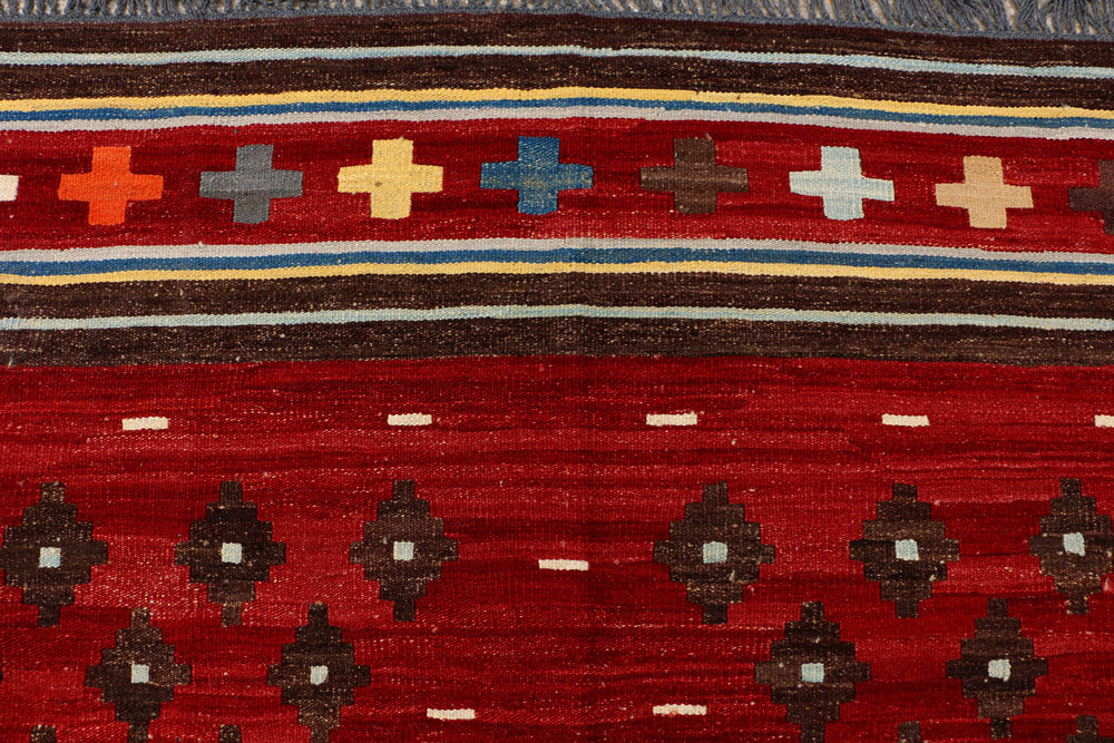 Firebrick Kilim 6' 10 x 10' - No. 39555 - ALRUG Rug Store