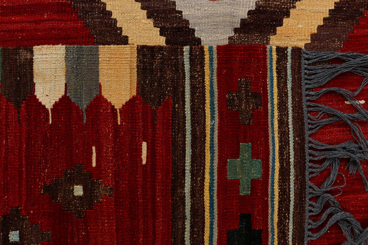 Firebrick Kilim 6' 10 x 10' - No. 39555 - ALRUG Rug Store