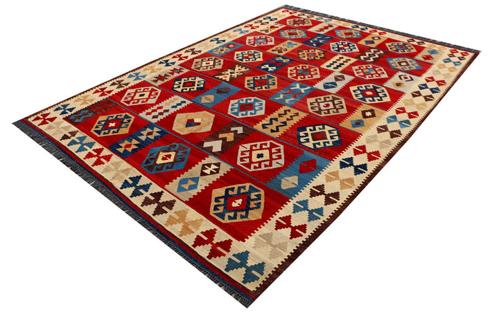 Firebrick Kilim 7' x 10' - No. 39556 - ALRUG Rug Store