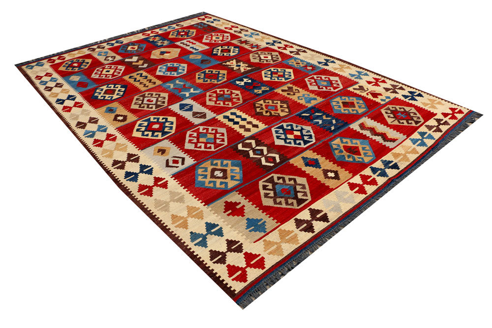Firebrick Kilim 7' x 10' - No. 39556 - ALRUG Rug Store