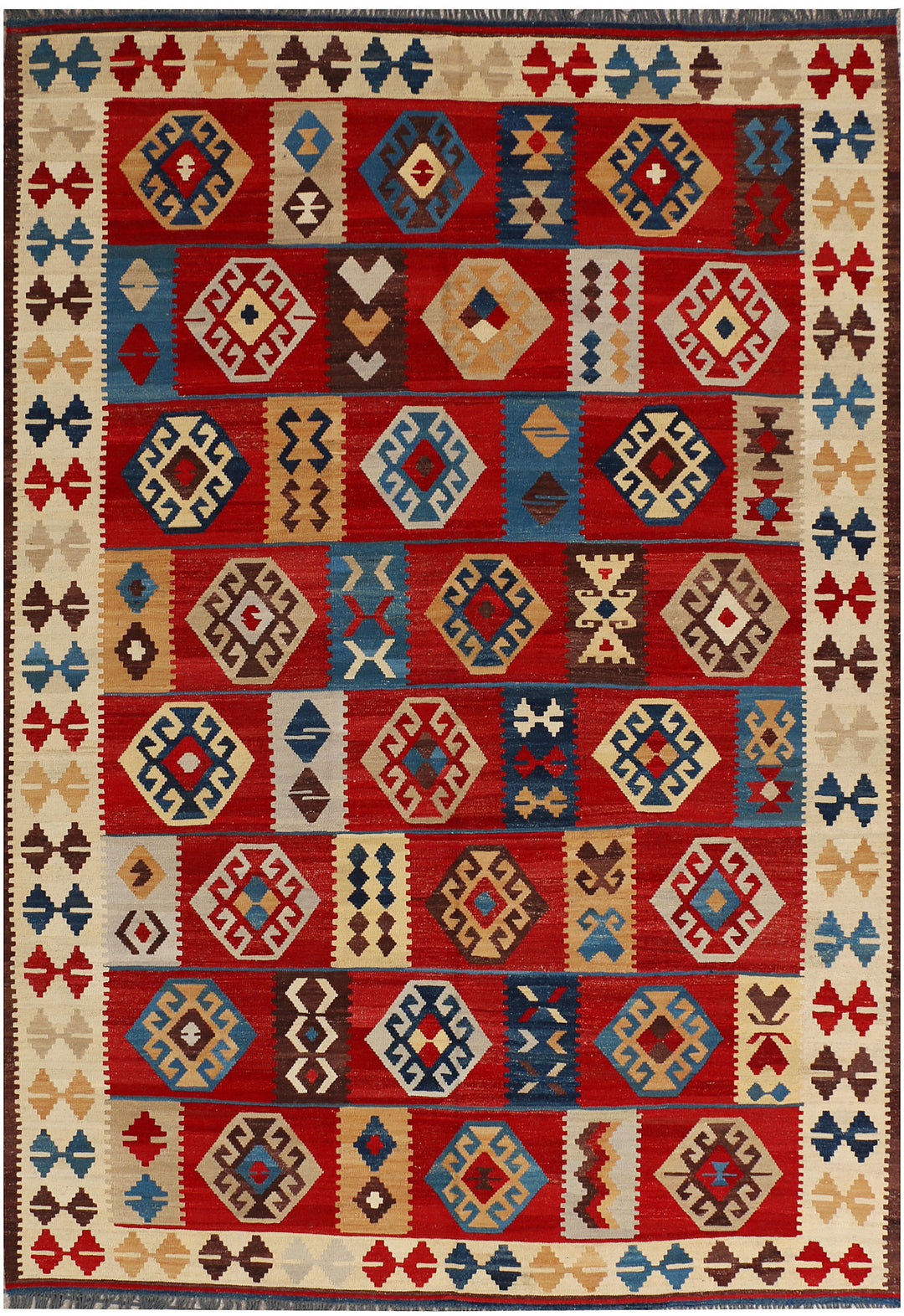 Firebrick Kilim 7' x 10' - No. 39556 - ALRUG Rug Store