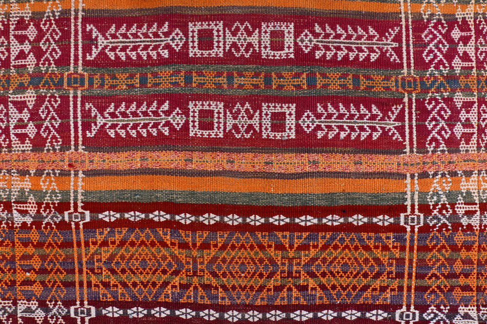 Multi Colored Kilim 4' 2 x 10' 4 - No. 39562 - ALRUG Rug Store
