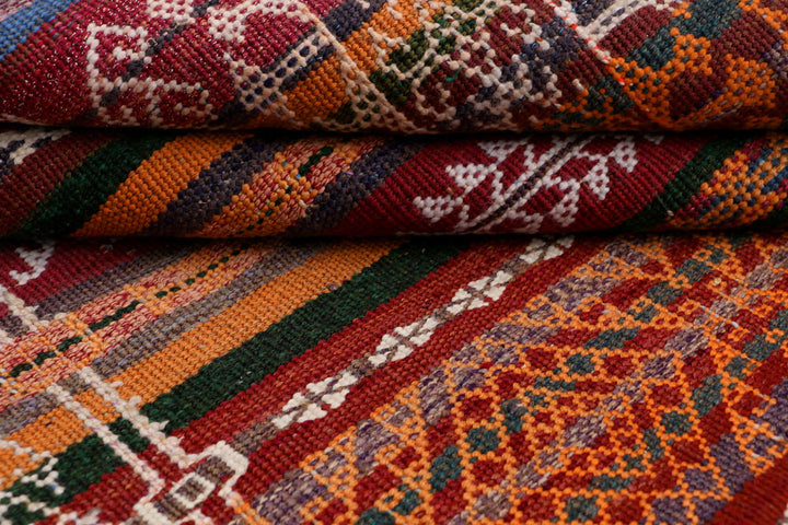 Multi Colored Kilim 4' 2 x 10' 4 - No. 39562 - ALRUG Rug Store