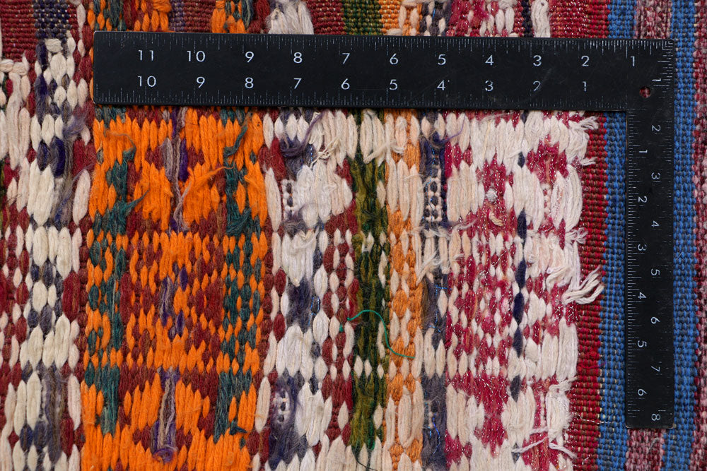 Multi Colored Kilim 4' 2 x 10' 4 - No. 39562 - ALRUG Rug Store