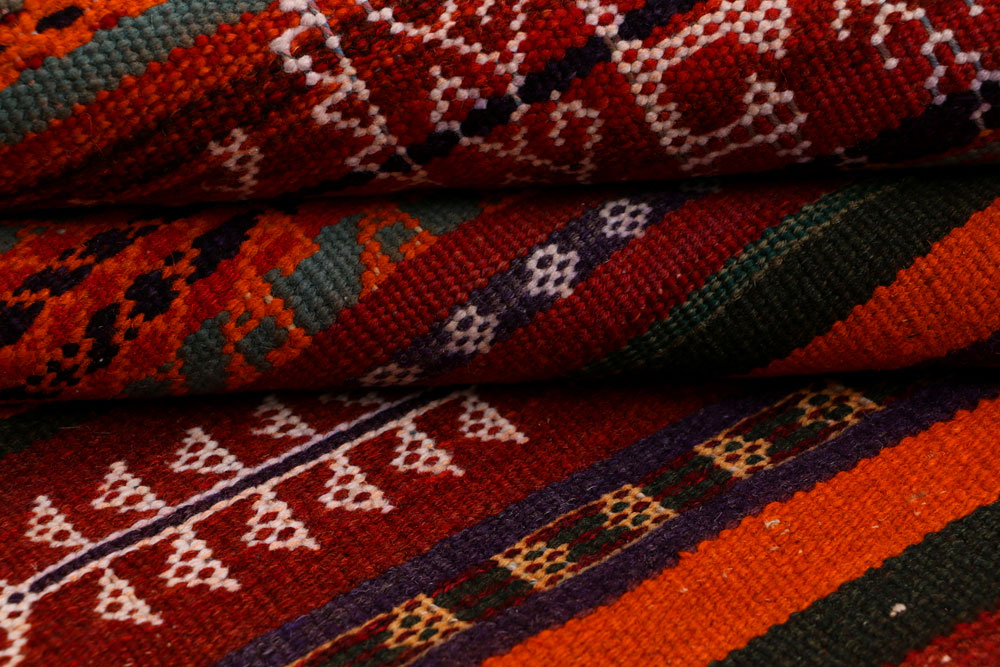 Multi Colored Kilim 4' 2 x 11' 1 - No. 39563 - ALRUG Rug Store