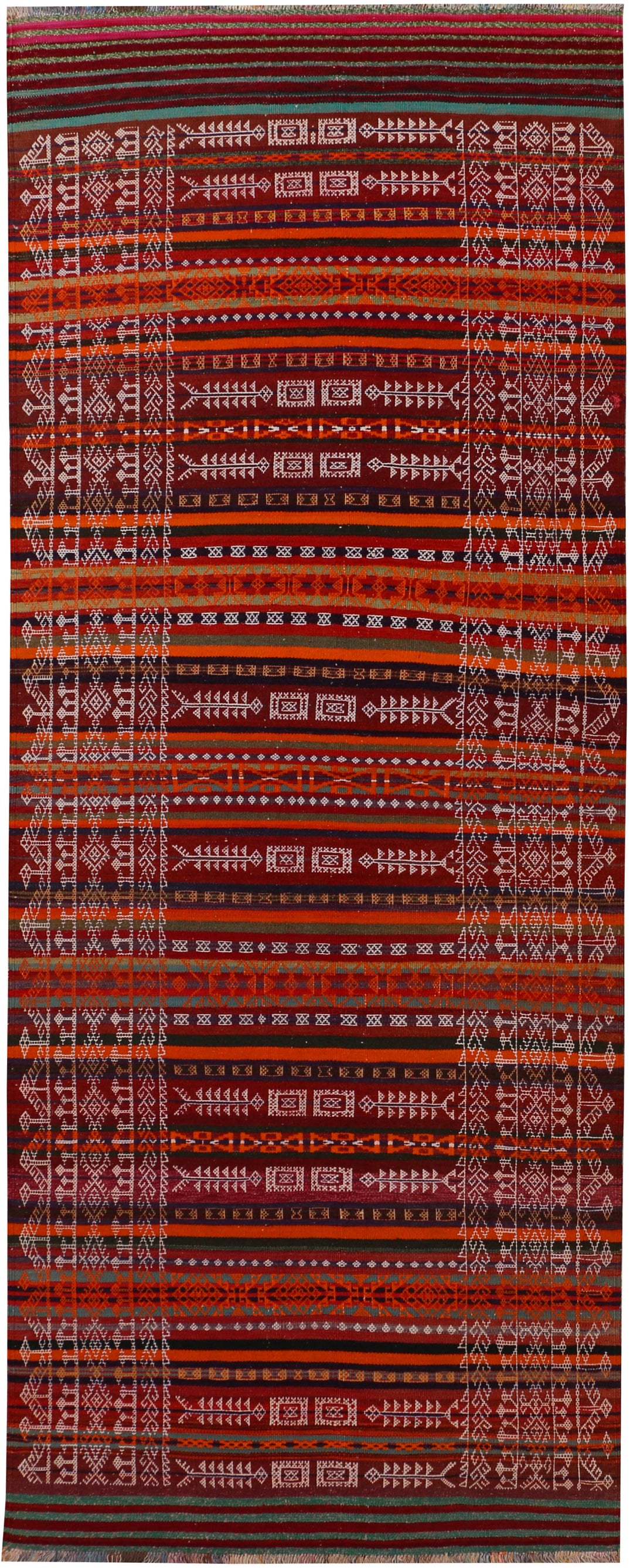 Multi Colored Kilim 4' 2 x 11' 1 - No. 39563 - ALRUG Rug Store