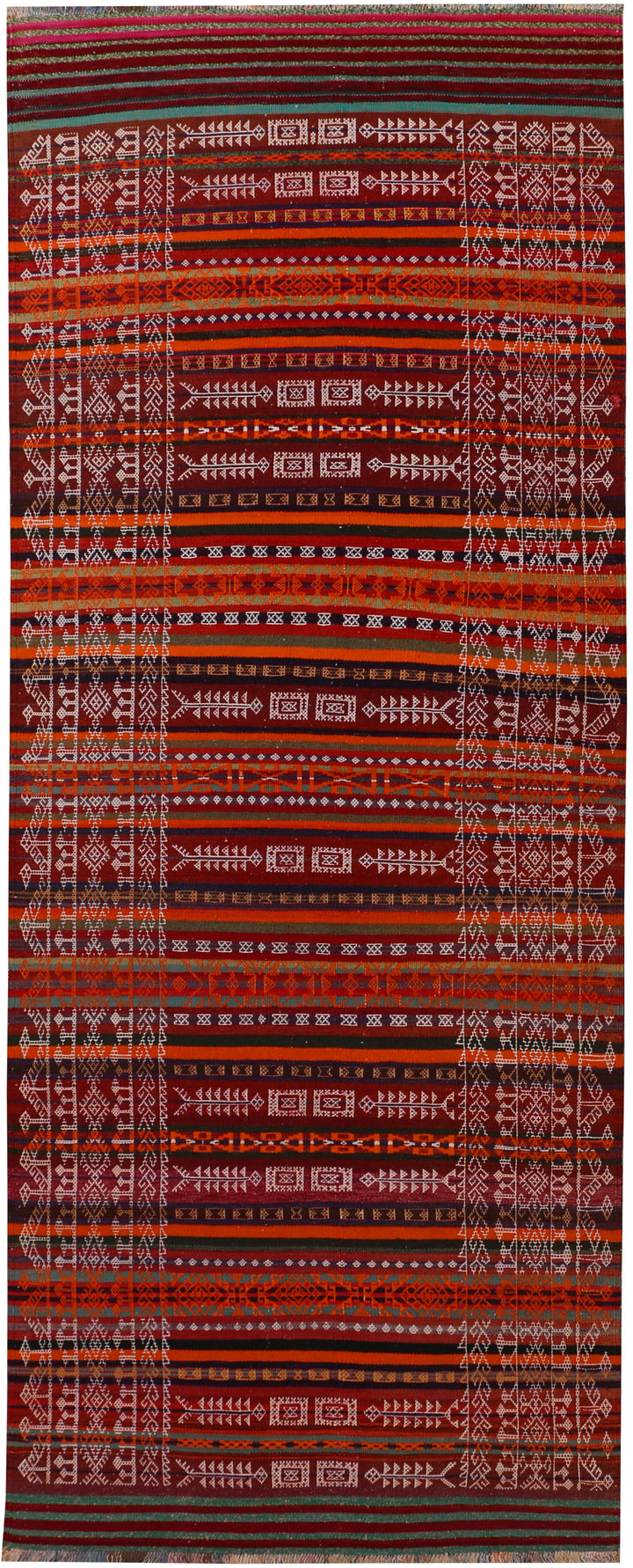 Multi Colored Kilim 4' 2 x 11' 1 - No. 39563 - ALRUG Rug Store