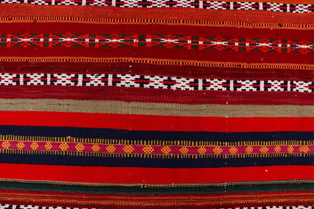 Multi Colored Kilim 3' 11 x 10' 2 - No. 39564 - ALRUG Rug Store