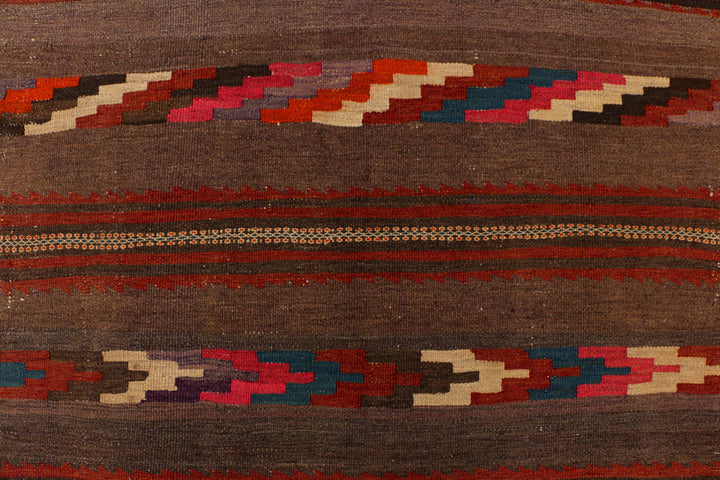 Saddle Brown Kilim 3' 8 x 10' 10 - No. 39565 - ALRUG Rug Store