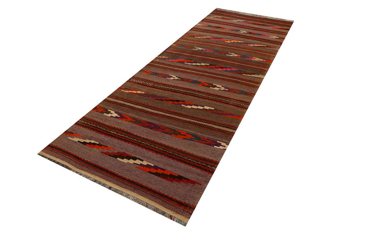 Saddle Brown Kilim 3' 8 x 10' 10 - No. 39565 - ALRUG Rug Store