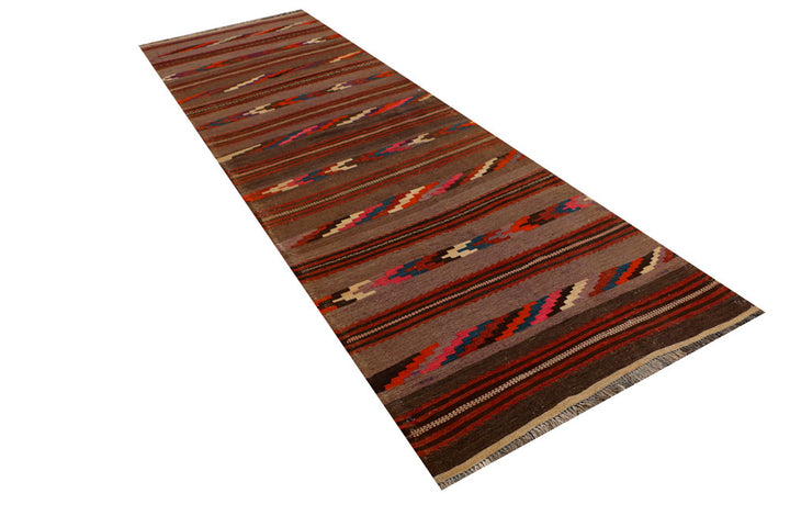 Saddle Brown Kilim 3' 8 x 10' 10 - No. 39565 - ALRUG Rug Store