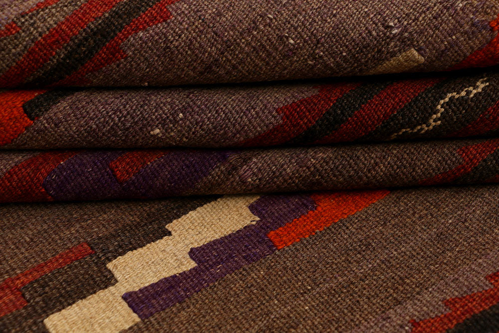 Saddle Brown Kilim 3' 8 x 10' 10 - No. 39565 - ALRUG Rug Store