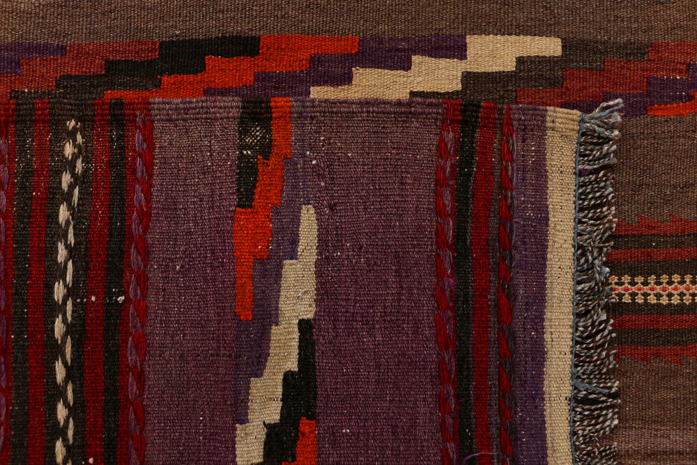 Saddle Brown Kilim 3' 8 x 10' 10 - No. 39565 - ALRUG Rug Store