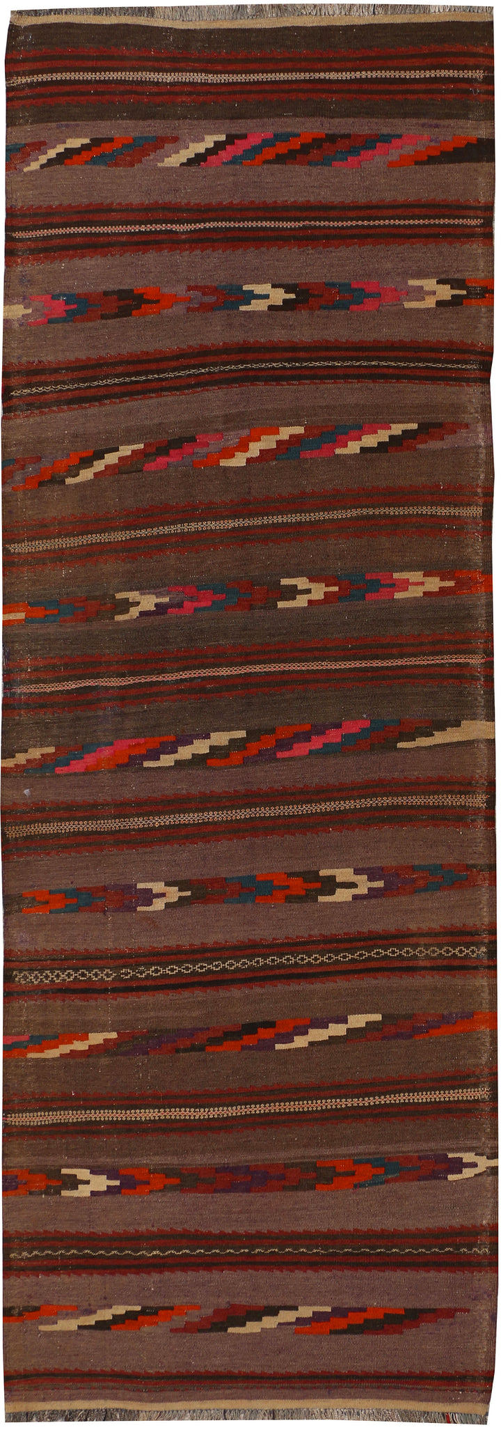 Saddle Brown Kilim 3' 8 x 10' 10 - No. 39565 - ALRUG Rug Store