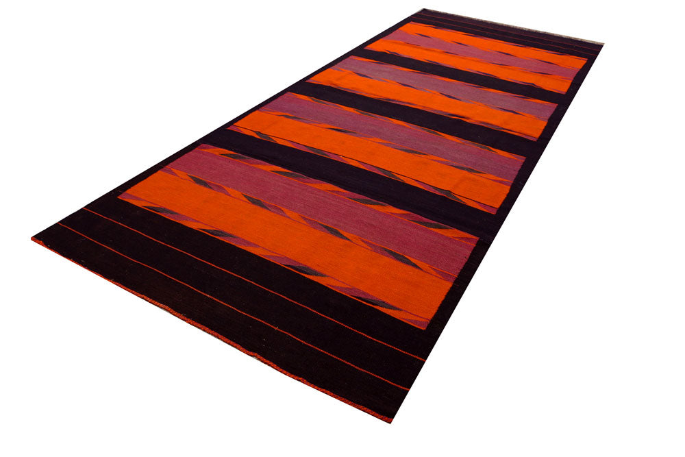 Multi Colored Kilim 5' 2 x 12' 6 - No. 39566 - ALRUG Rug Store