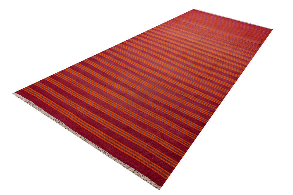 Firebrick Kilim 5' 10 x 13' 11 - No. 39568 - ALRUG Rug Store