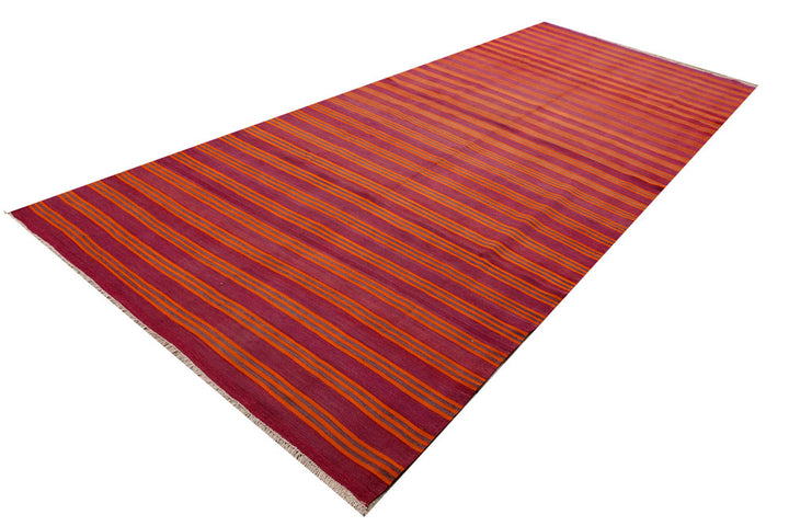 Firebrick Kilim 5' 10 x 14' 1 - No. 39569 - ALRUG Rug Store