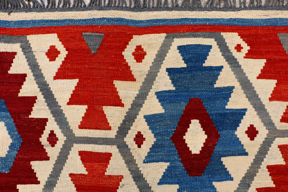 Multi Colored Kilim 5' 5 x 6' 9 - No. 39582 - ALRUG Rug Store