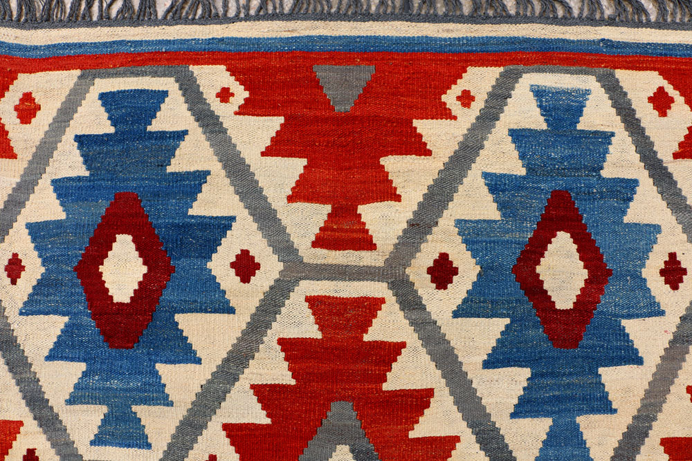 Multi Colored Kilim 5' 5 x 6' 9 - No. 39582 - ALRUG Rug Store