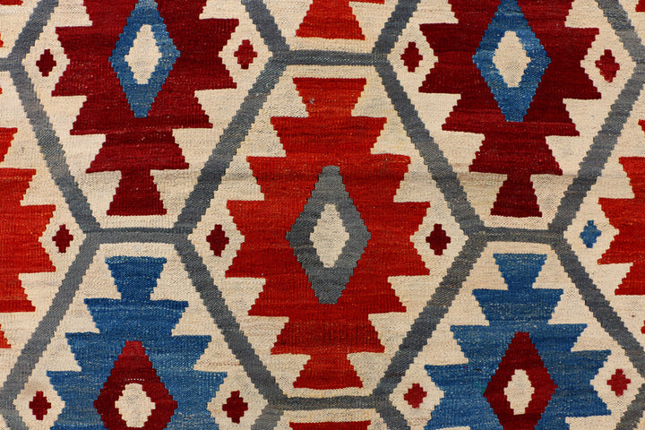 Multi Colored Kilim 5' 5 x 6' 9 - No. 39582 - ALRUG Rug Store