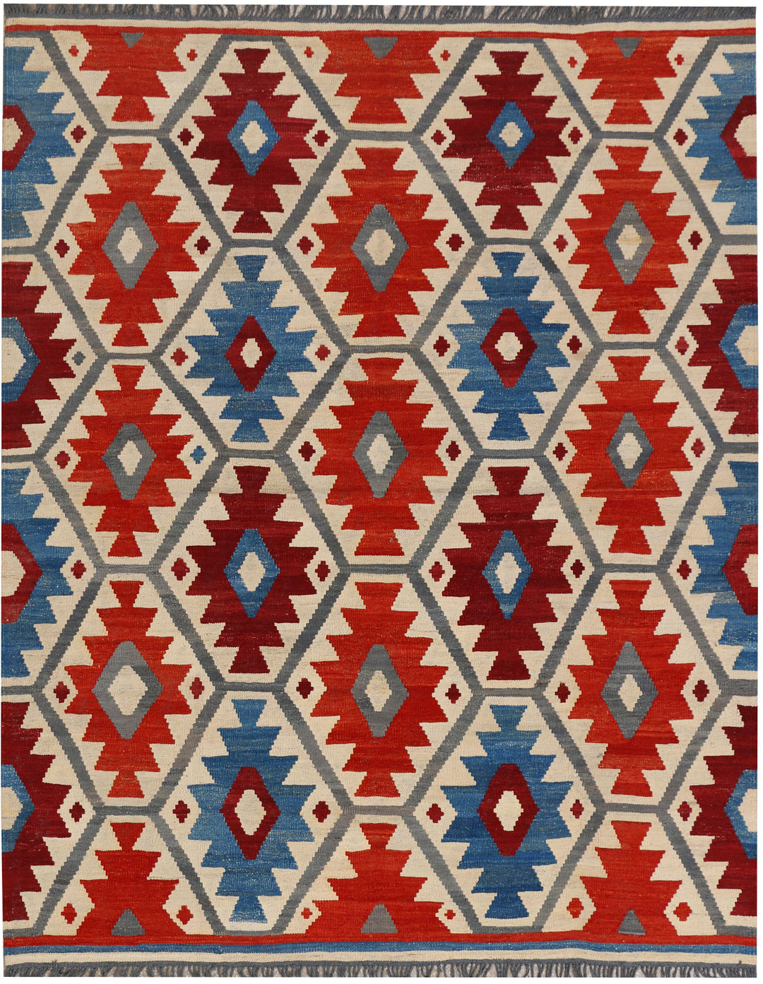Multi Colored Kilim 5' 5 x 6' 9 - No. 39582 - ALRUG Rug Store