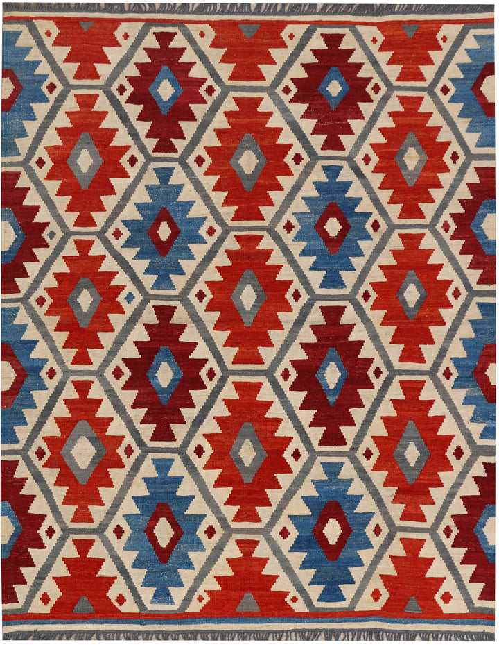 Multi Colored Kilim 5' 5 x 6' 9 - No. 39582 - ALRUG Rug Store