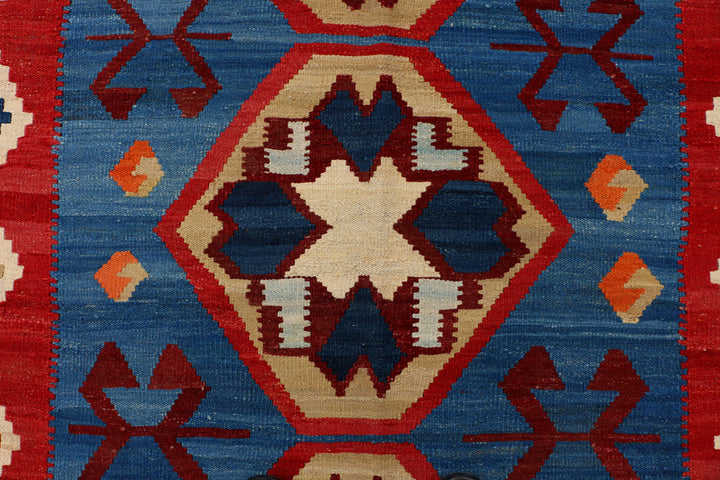 Multi Colored Kilim 7' 1 x 8' 2 - No. 39589 - ALRUG Rug Store