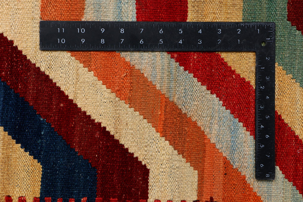 Multi Colored Kilim 7' 1 x 8' 2 - No. 39589 - ALRUG Rug Store