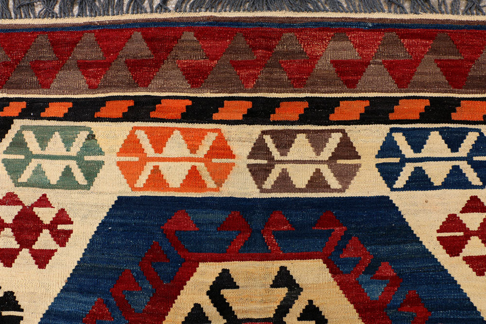Multi Colored Kilim 9' 1 x 11' 11 - No. 39590 - ALRUG Rug Store