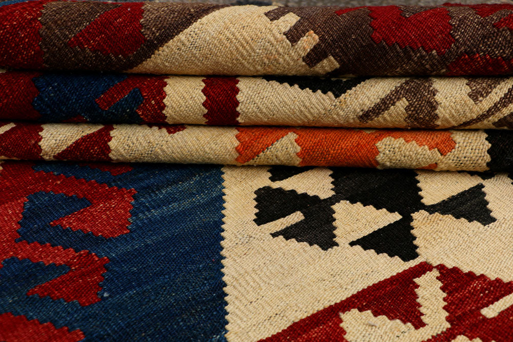 Multi Colored Kilim 9' 1 x 11' 11 - No. 39590 - ALRUG Rug Store
