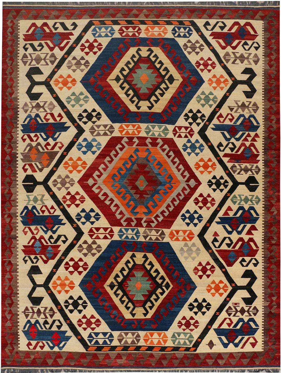 Multi Colored Kilim 9' 1 x 11' 11 - No. 39590 - ALRUG Rug Store