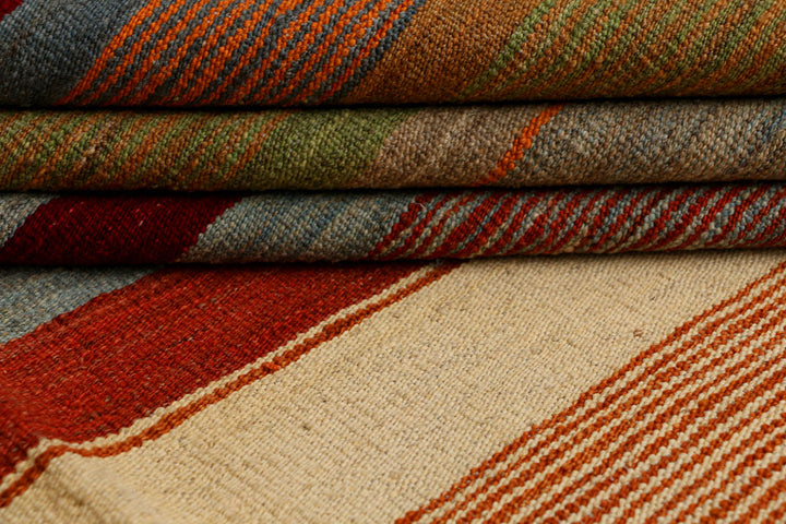 Multi Colored Kilim 8' 2 x 9' 11 - No. 39591 - ALRUG Rug Store