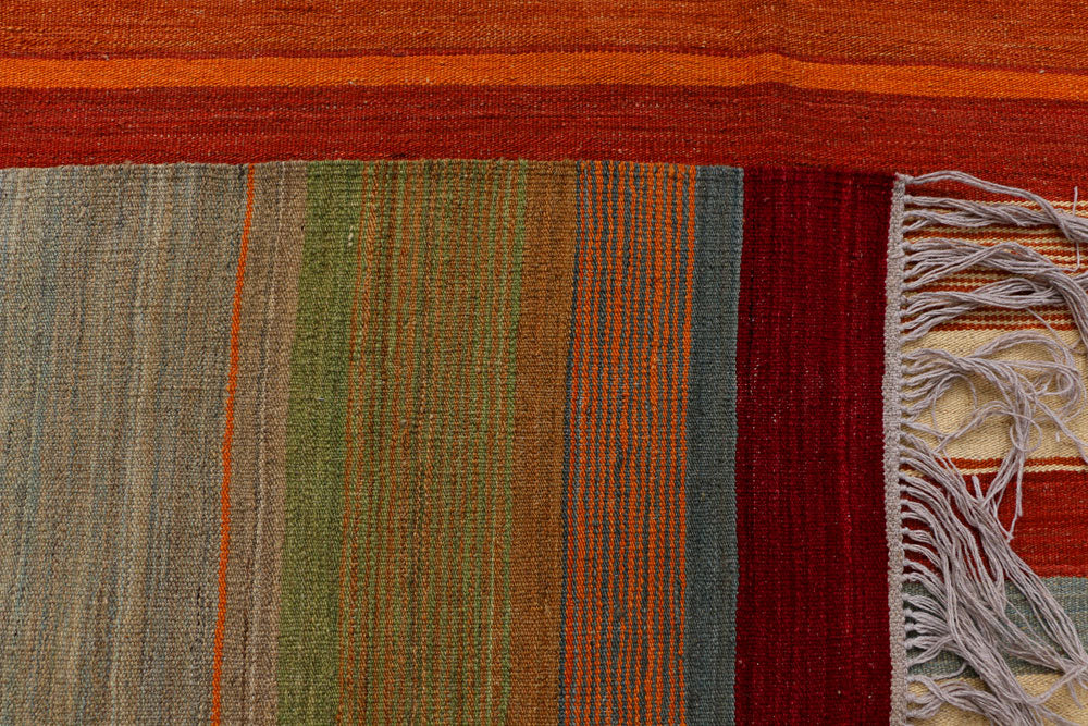 Multi Colored Kilim 8' 2 x 9' 11 - No. 39591 - ALRUG Rug Store