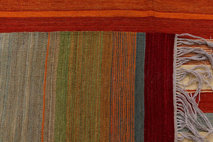 Multi Colored Kilim 8' 2 x 9' 11 - No. 39591 - ALRUG Rug Store