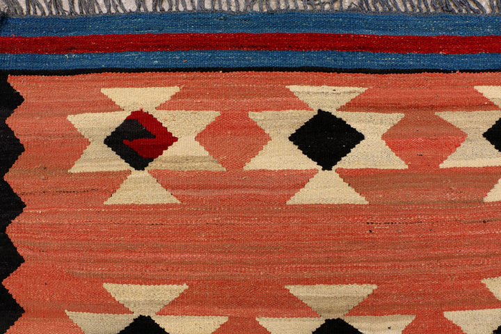 Dark Salmon Kilim 6' 4 x 8' 1 - No. 39592 - ALRUG Rug Store