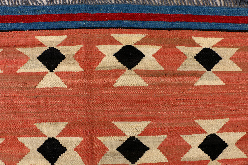 Dark Salmon Kilim 6' 4 x 8' 1 - No. 39592 - ALRUG Rug Store