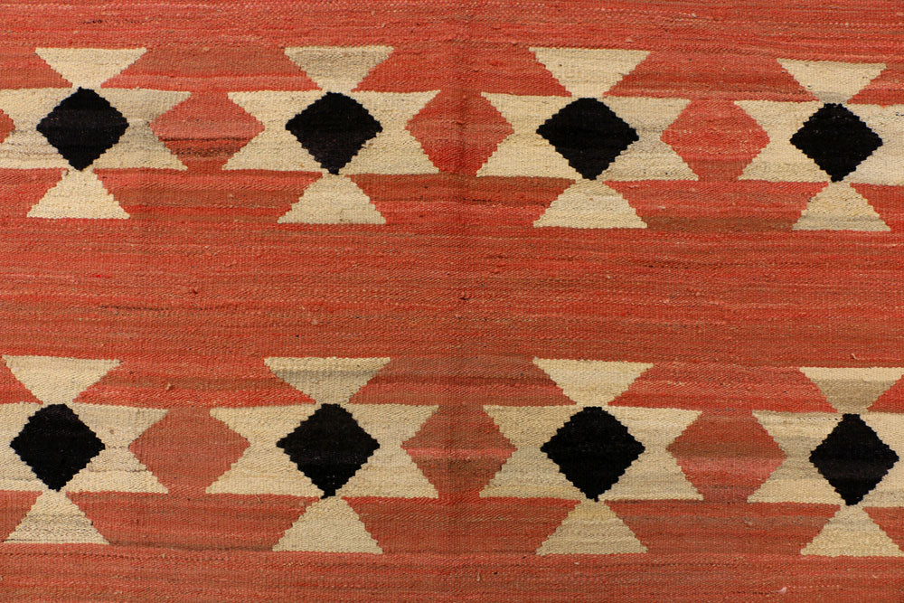 Dark Salmon Kilim 6' 4 x 8' 1 - No. 39592 - ALRUG Rug Store