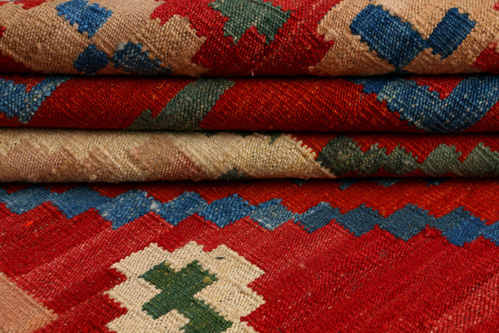 Firebrick Kilim 8' 3 x 9' 9 - No. 39593 - ALRUG Rug Store